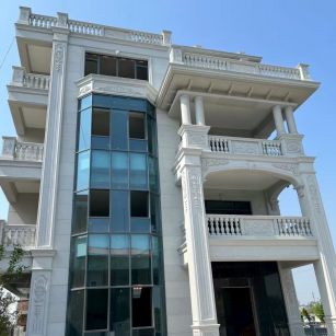 遵义 白麻花岗岩别墅外墙干挂效果展示