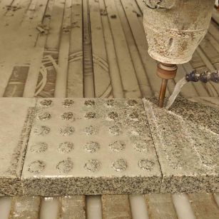 遵义 芝麻白花岗岩石材盲人石、盲道石、盲点石