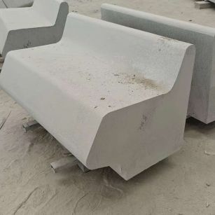 遵义 芝麻白花岗岩异形坐凳，石凳