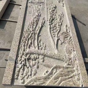 遵义 黄金麻雕刻板浮雕迎客松