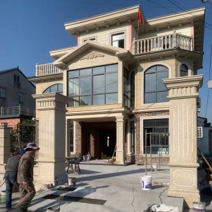 遵义 黄金麻花岗岩荔枝面别墅外墙干挂私家专属