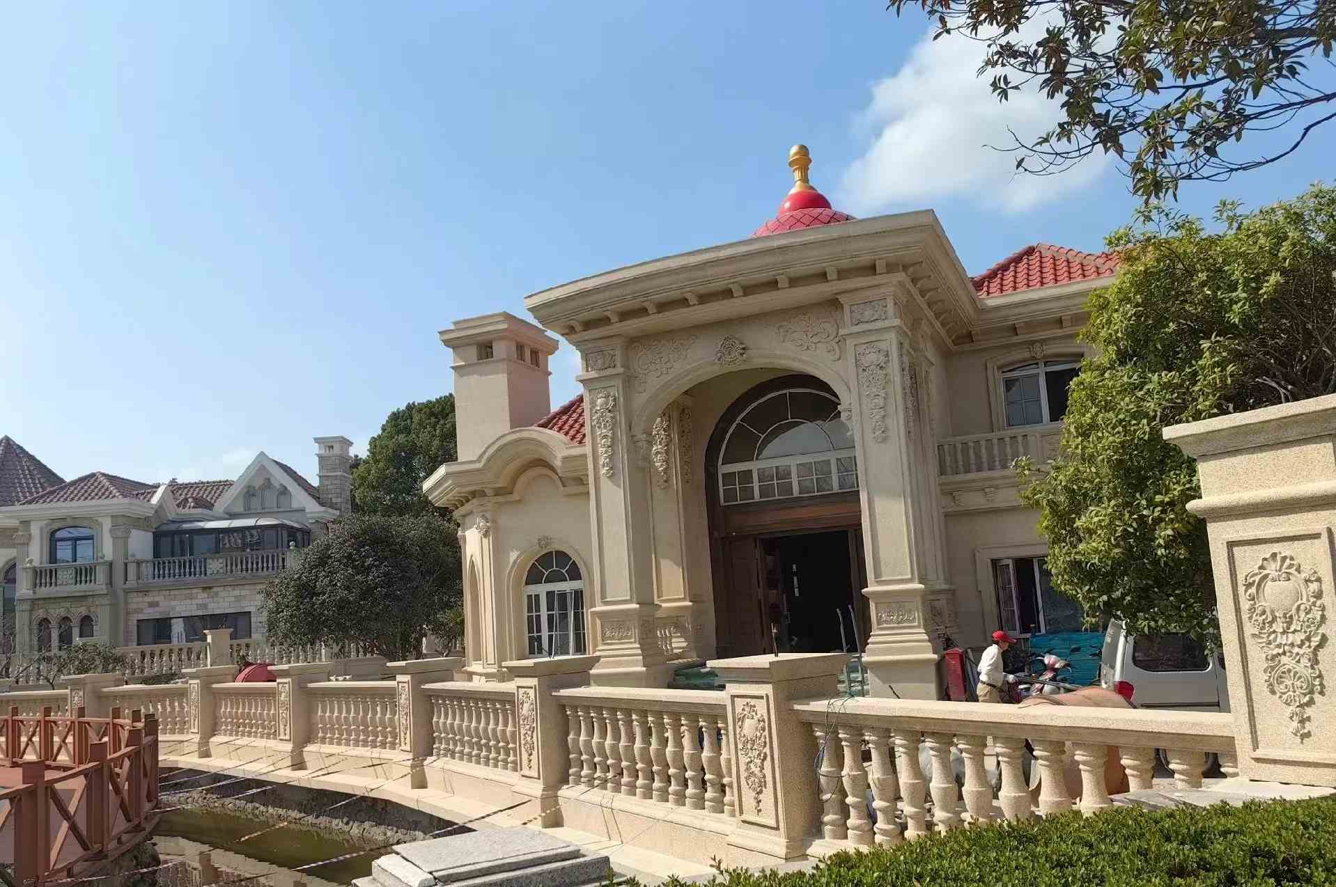 遵义 黄金麻花岗岩欧式别墅