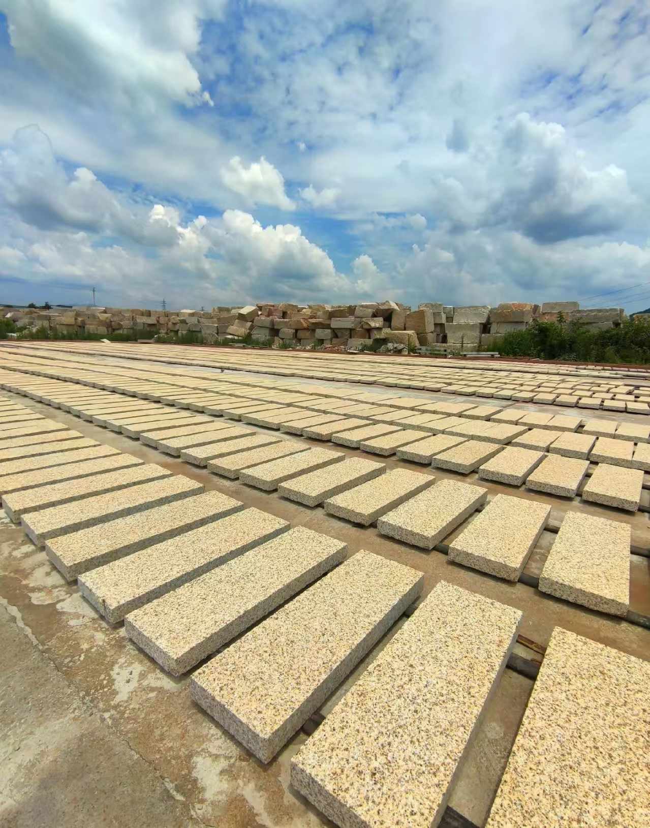 遵义 黄金麻荔枝面花岗岩石材地铺石防护中