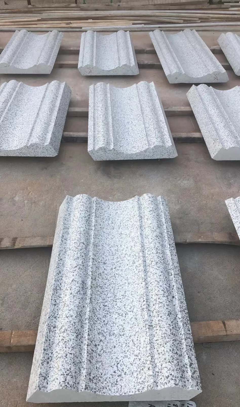 遵义 白麻花岗岩光面别墅线条